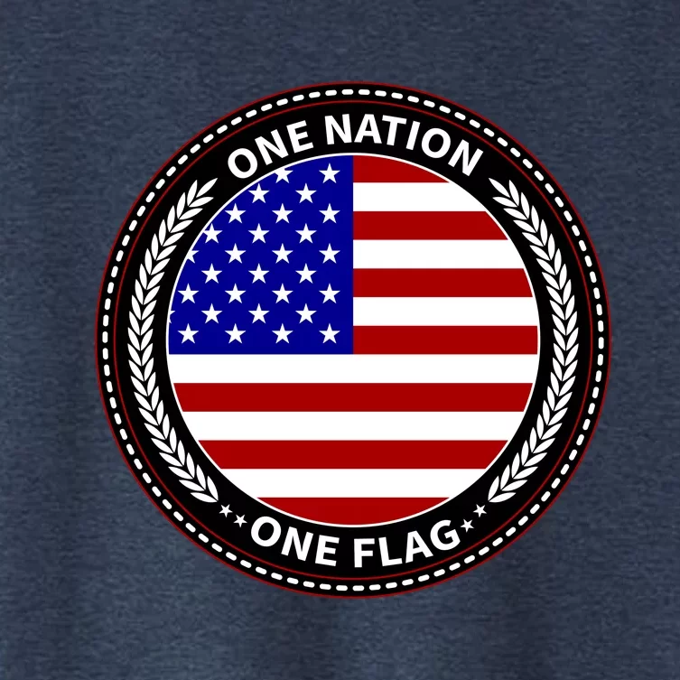 America One Nation One Flag Women's Crop Top Tee