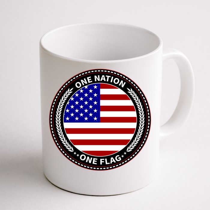 America One Nation One Flag Front & Back Coffee Mug