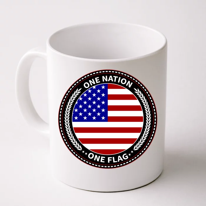 America One Nation One Flag Front & Back Coffee Mug