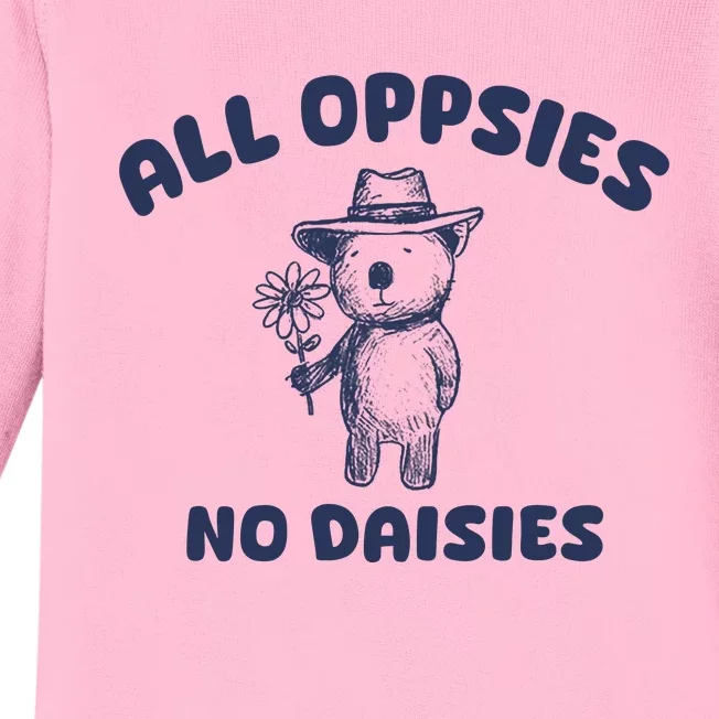 All Oopsies No Daisies Cute Bear Baby Long Sleeve Bodysuit