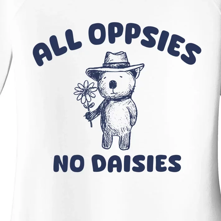 All Oopsies No Daisies Cute Bear Women's Perfect Tri Tunic Long Sleeve Shirt