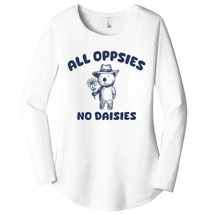 All Oopsies No Daisies Cute Bear Women's Perfect Tri Tunic Long Sleeve Shirt