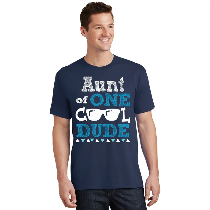 Aunt Of One Cool Dude Funny Birthday Boy Cool T-Shirt