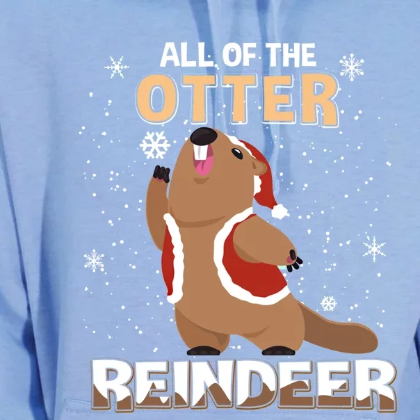 All Of Otter Reindeer Christmas Cute Xmas Gift Santa Otter Cute Gift Unisex Surf Hoodie