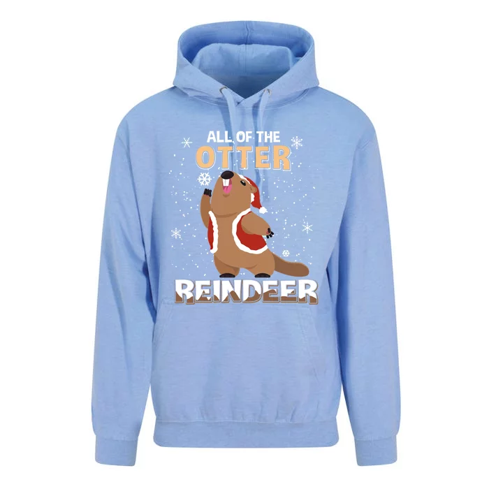 All Of Otter Reindeer Christmas Cute Xmas Gift Santa Otter Cute Gift Unisex Surf Hoodie