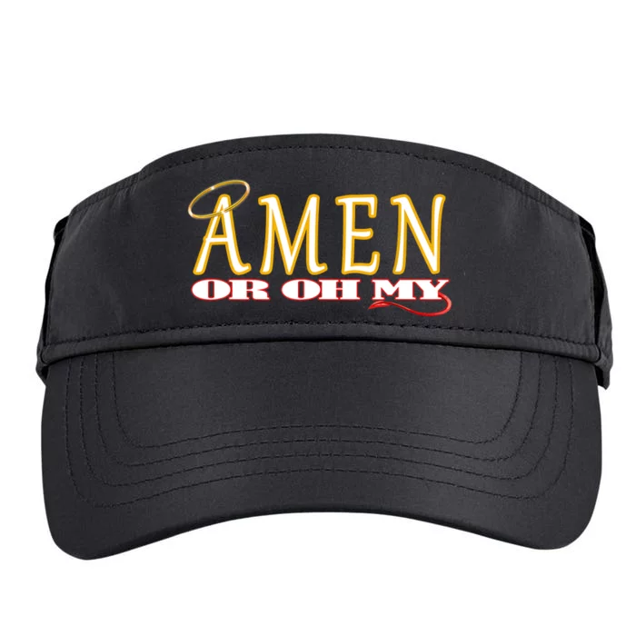 Amen Or Oh My Religious Quote Funny Novelty Design Adult Drive Performance Visor