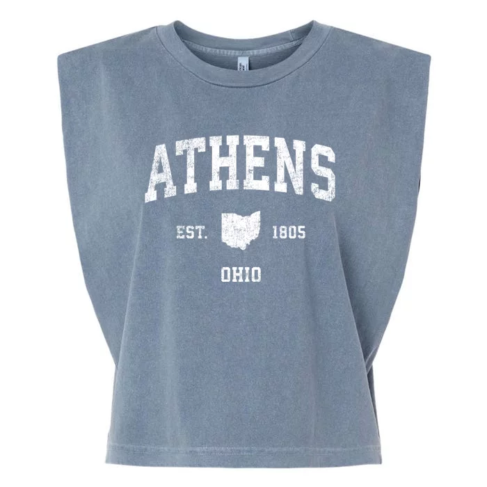 Athens Ohio Oh Vintage Sports Garment-Dyed Women's Muscle Tee