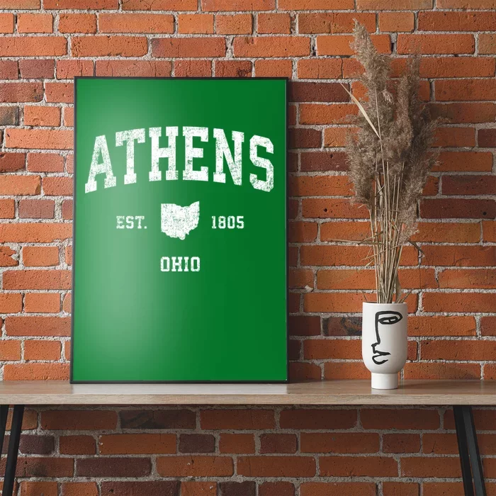 Athens Ohio Oh Vintage Sports Poster