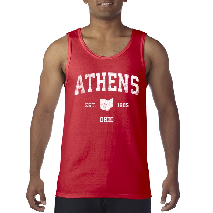 Athens Ohio Oh Vintage Sports Tank Top