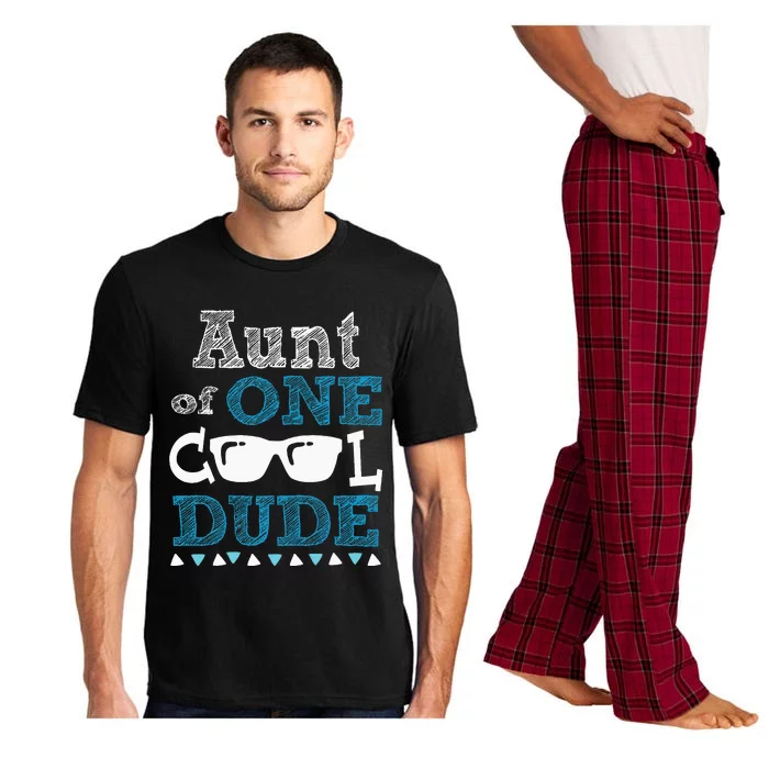 Aunt Of One Cool Dude Funny Birthday Boy Cool Pajama Set