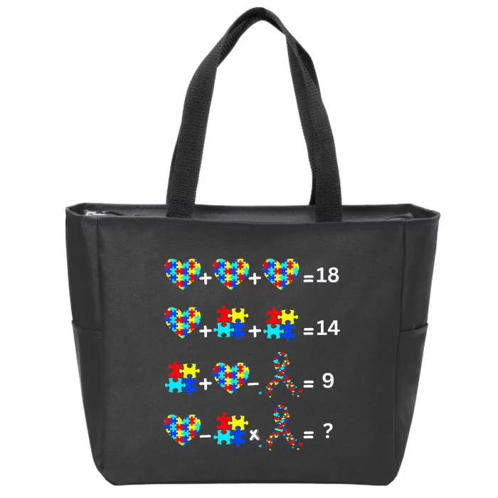 Autism Order Of Operations Quiz Autism Awarenes Math Teacher Zip Tote Bag