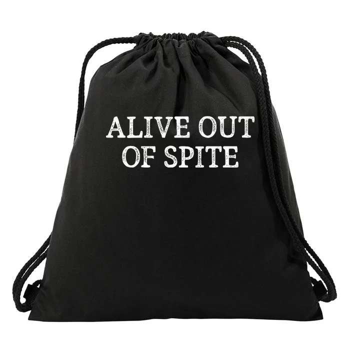 Alive Out Of Spite Vintage Style Drawstring Bag