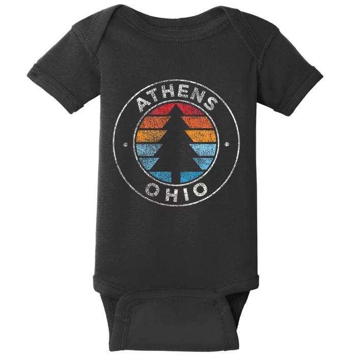 Athens Ohio Oh Vintage Retro 70s Baby Bodysuit