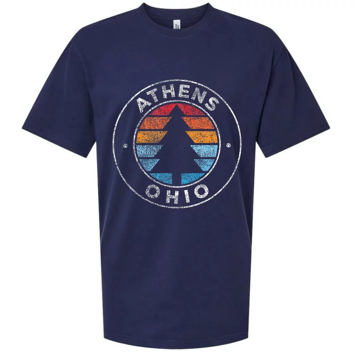 Athens Ohio Oh Vintage Retro 70s Sueded Cloud Jersey T-Shirt