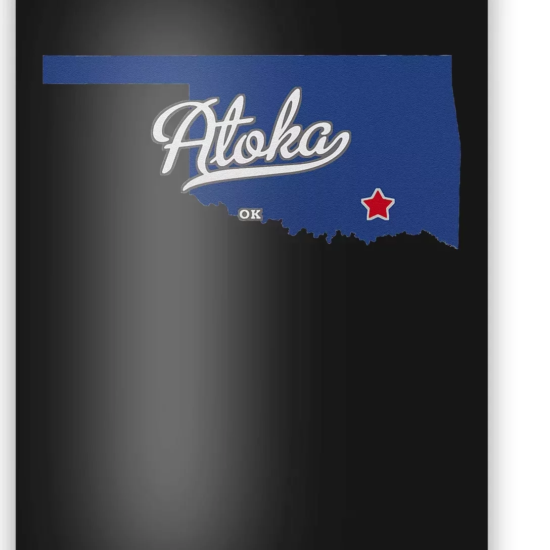 Atoka Oklahoma OK Map Poster