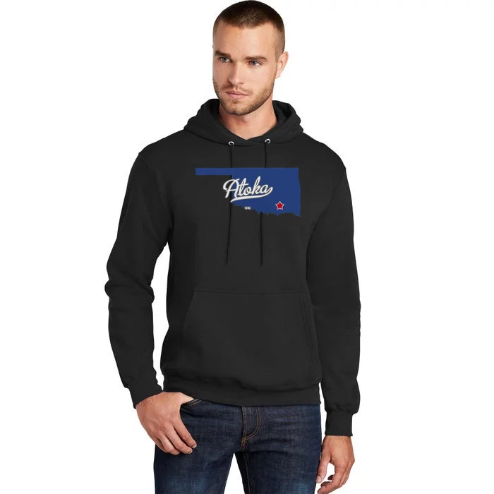 Atoka Oklahoma OK Map Tall Hoodie