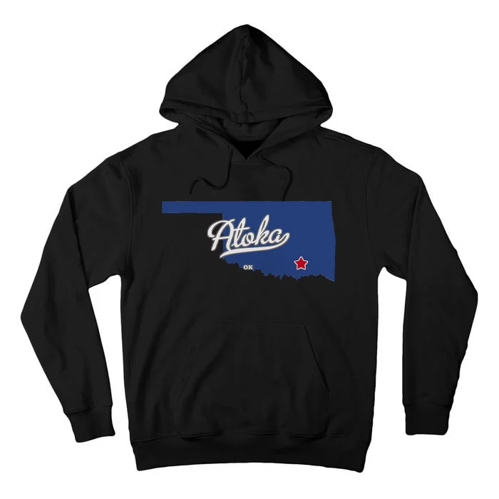 Atoka Oklahoma OK Map Tall Hoodie