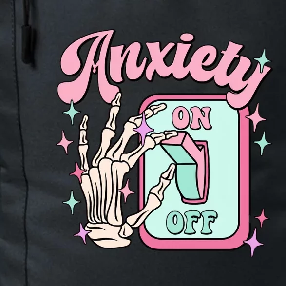 Anxiety On Off Funny Mental Health Awareness Cute Psychology Student Giift Daily Commute Backpack