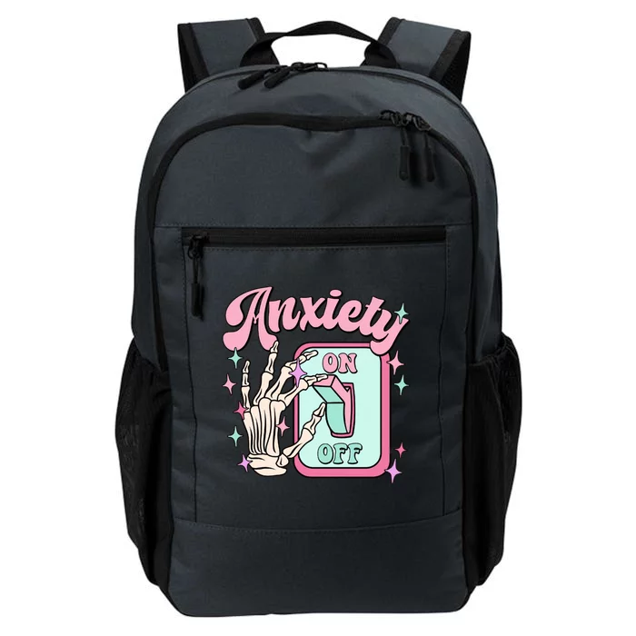 Anxiety On Off Funny Mental Health Awareness Cute Psychology Student Giift Daily Commute Backpack