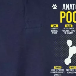 Anatomy Of Poodle Dog Lover Funny Softstyle Adult Sport Polo