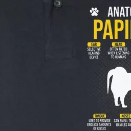 Anatomy Of Papillion Dog Lover Softstyle Adult Sport Polo