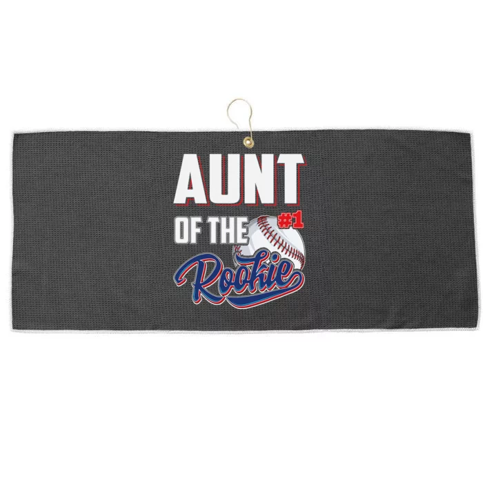 Aunt of Rookie 1 Years old Team 1st Birthday Baseball Large Microfiber Waffle Golf Towel