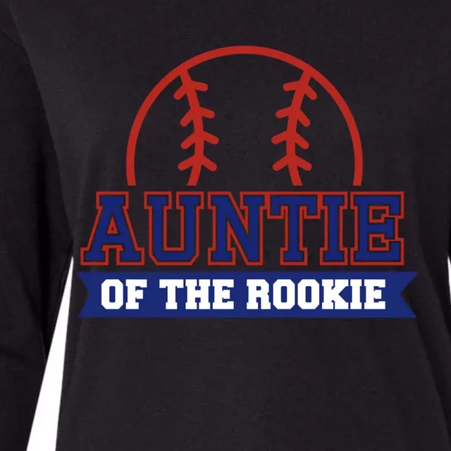 Auntie Of Rookie 1st Birthday Baseball Theme Matching Party Gift Womens Cotton Relaxed Long Sleeve T-Shirt