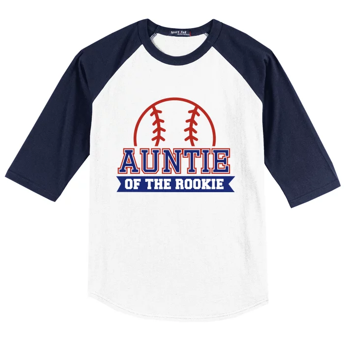 Auntie Of Rookie 1st Birthday Baseball Theme Matching Party Gift Baseball Sleeve Shirt