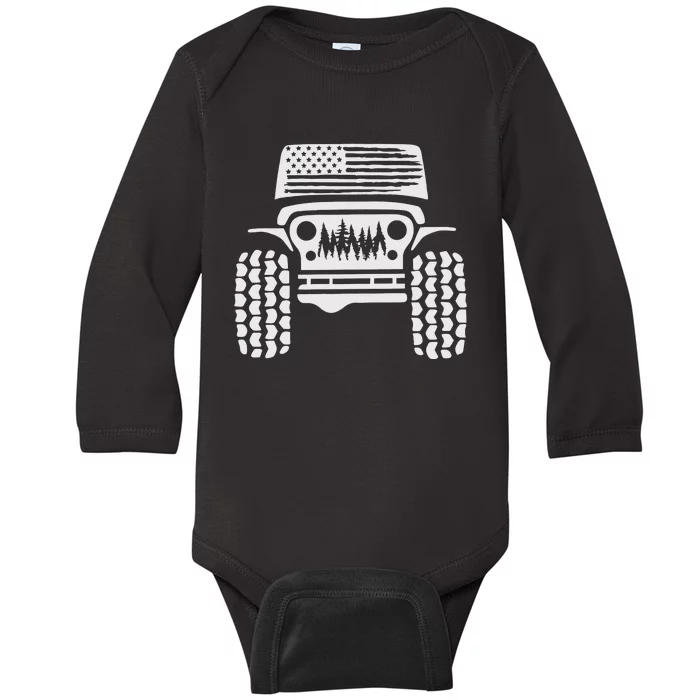 American Off Road 4x4 Baby Long Sleeve Bodysuit