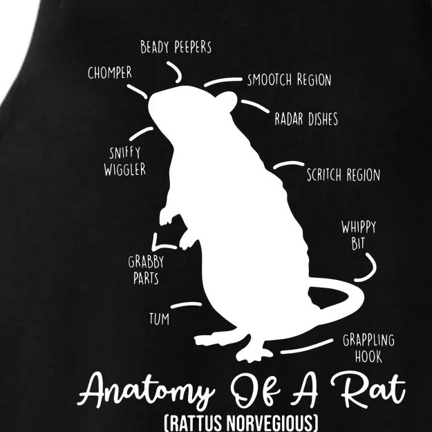 Anatomy Of Rat For Any Rat Lovers And Pet Rat Owners Ladies Tri-Blend Wicking Tank