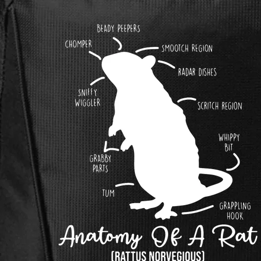 Anatomy Of Rat For Any Rat Lovers And Pet Rat Owners City Backpack