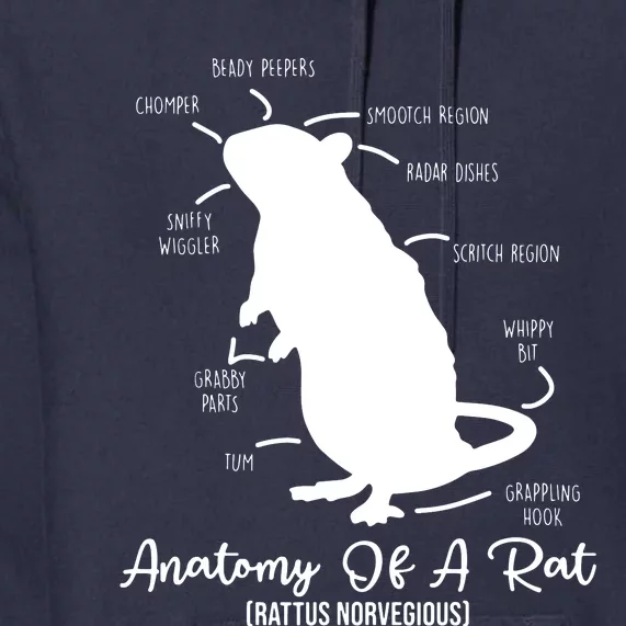 Anatomy Of Rat For Any Rat Lovers And Pet Rat Owners Premium Hoodie