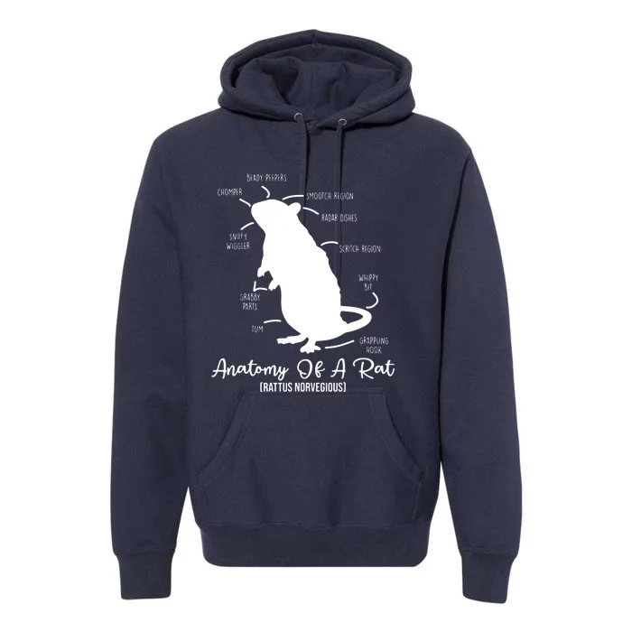 Anatomy Of Rat For Any Rat Lovers And Pet Rat Owners Premium Hoodie