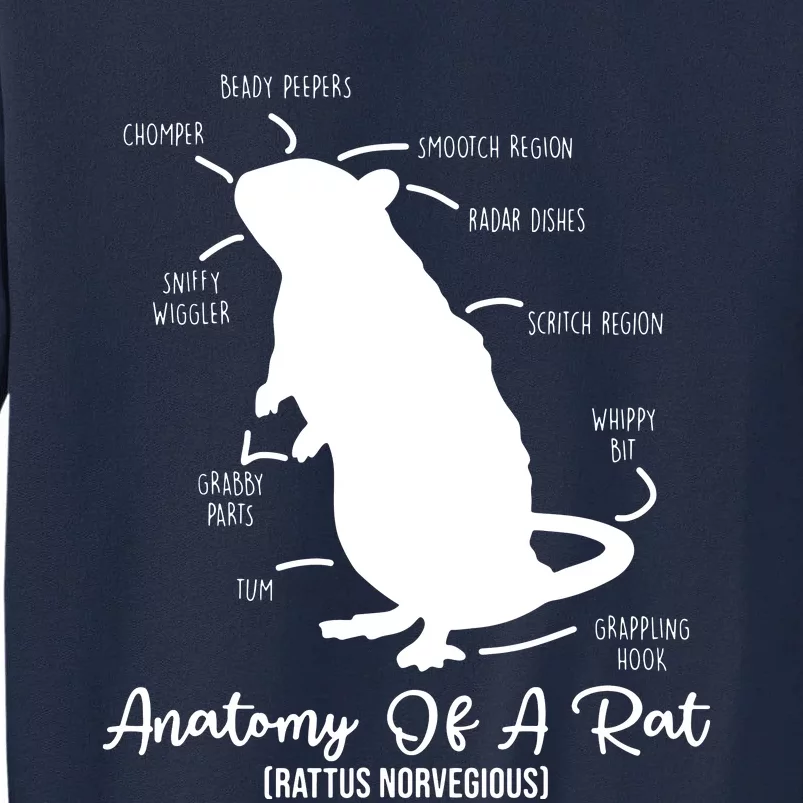 Anatomy Of Rat For Any Rat Lovers And Pet Rat Owners Tall Sweatshirt