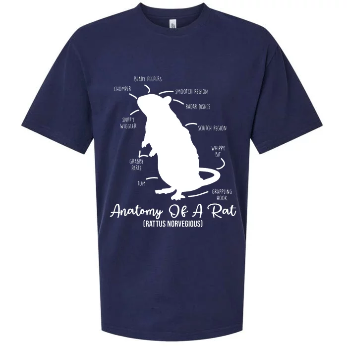 Anatomy Of Rat For Any Rat Lovers And Pet Rat Owners Sueded Cloud Jersey T-Shirt