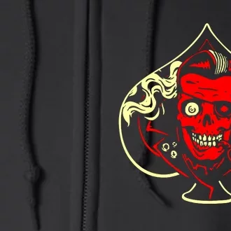 Ace Of Spades Zombie Full Zip Hoodie