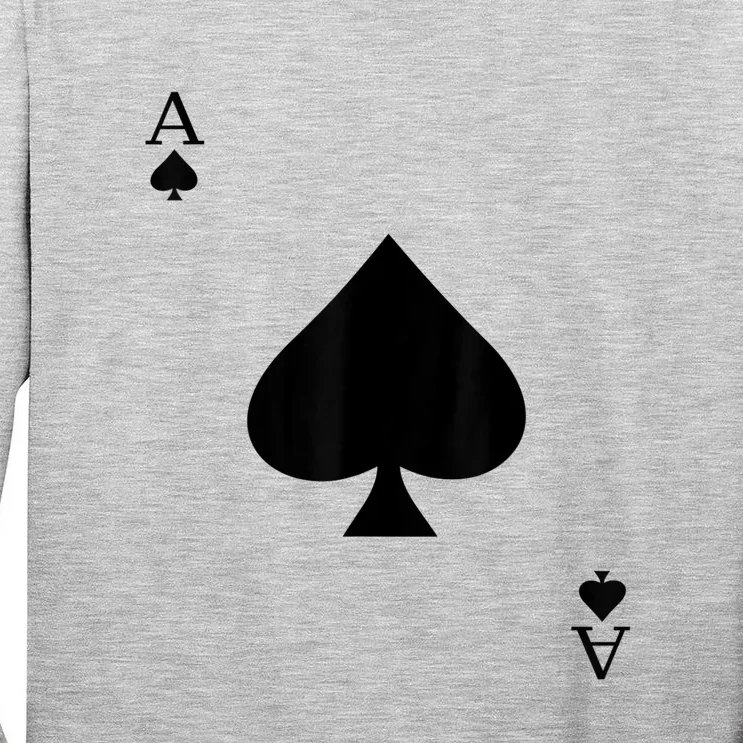 Ace Of Spades Deck Of Cards Halloween Costume Tall Long Sleeve T-Shirt