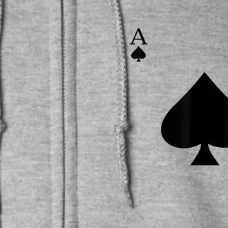 Ace Of Spades Deck Of Cards Halloween Costume Full Zip Hoodie