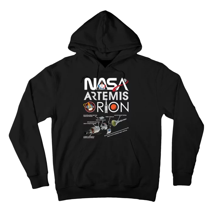 Artemis Orion Space Launch System SLS Schematics Hoodie