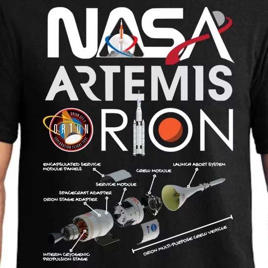 Artemis Orion Space Launch System SLS Schematics Pajama Set