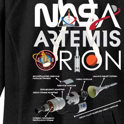 Artemis Orion Space Launch System SLS Schematics Women's Fleece Hoodie