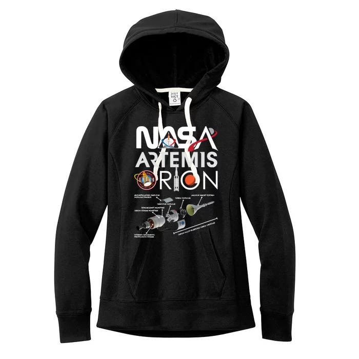 Artemis Orion Space Launch System SLS Schematics Women's Fleece Hoodie