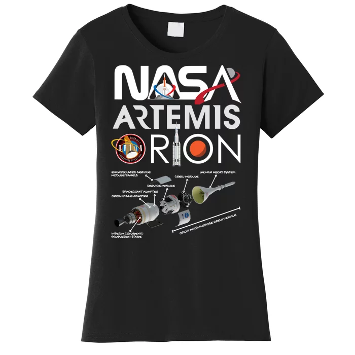 Artemis Orion Space Launch System SLS Schematics Women's T-Shirt