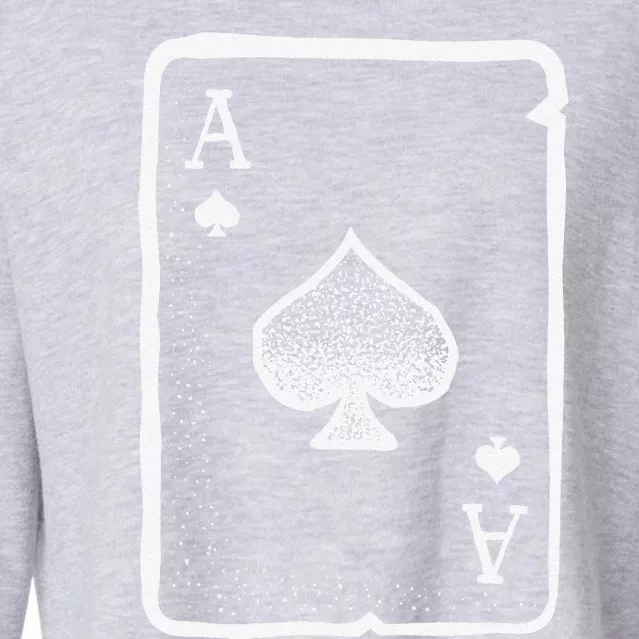 Ace Of Spades Poker Playing Card Halloween Costume Cropped Pullover Crew