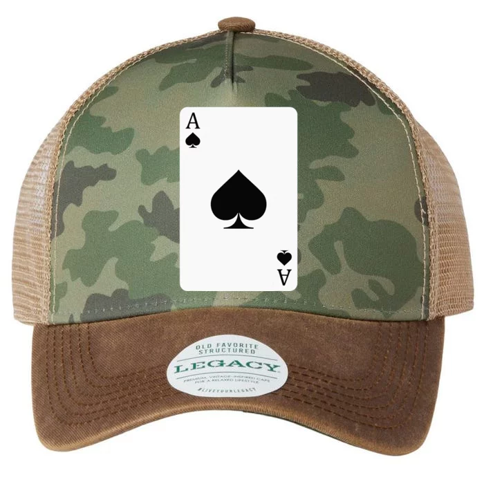 Ace Of Spades Playing Card Ace Card Legacy Tie Dye Trucker Hat