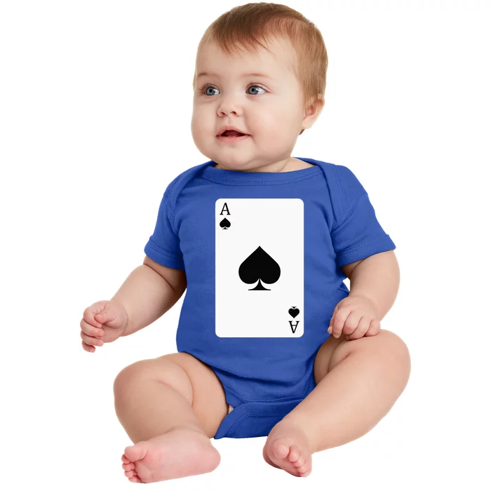 Ace Of Spades Playing Card Ace Card Baby Bodysuit