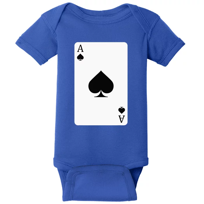 Ace Of Spades Playing Card Ace Card Baby Bodysuit