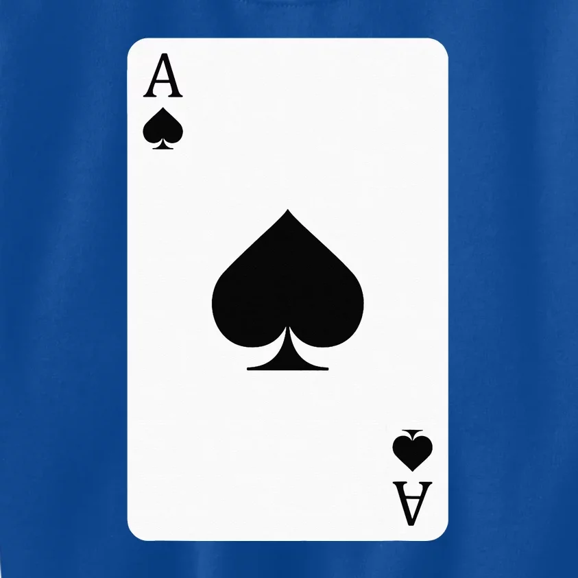 Ace Of Spades Playing Card Ace Card Kids Sweatshirt