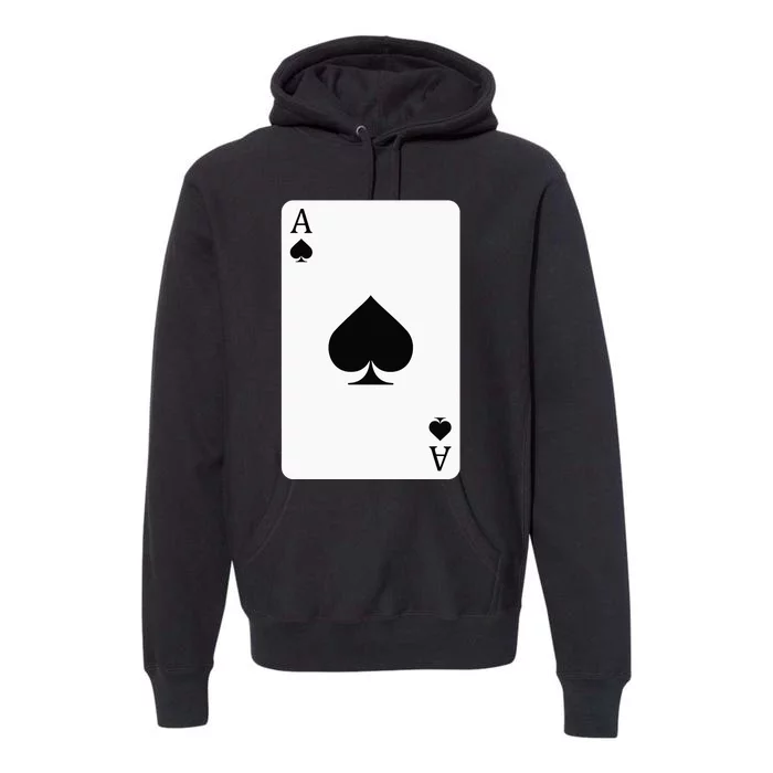 Ace Of Spades Playing Card Ace Card Premium Hoodie