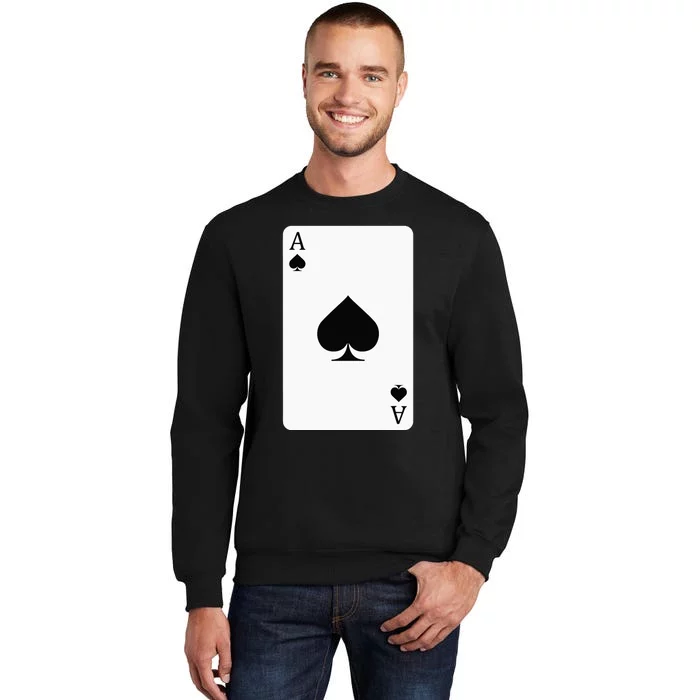 Ace Of Spades Playing Card Ace Card Tall Sweatshirt